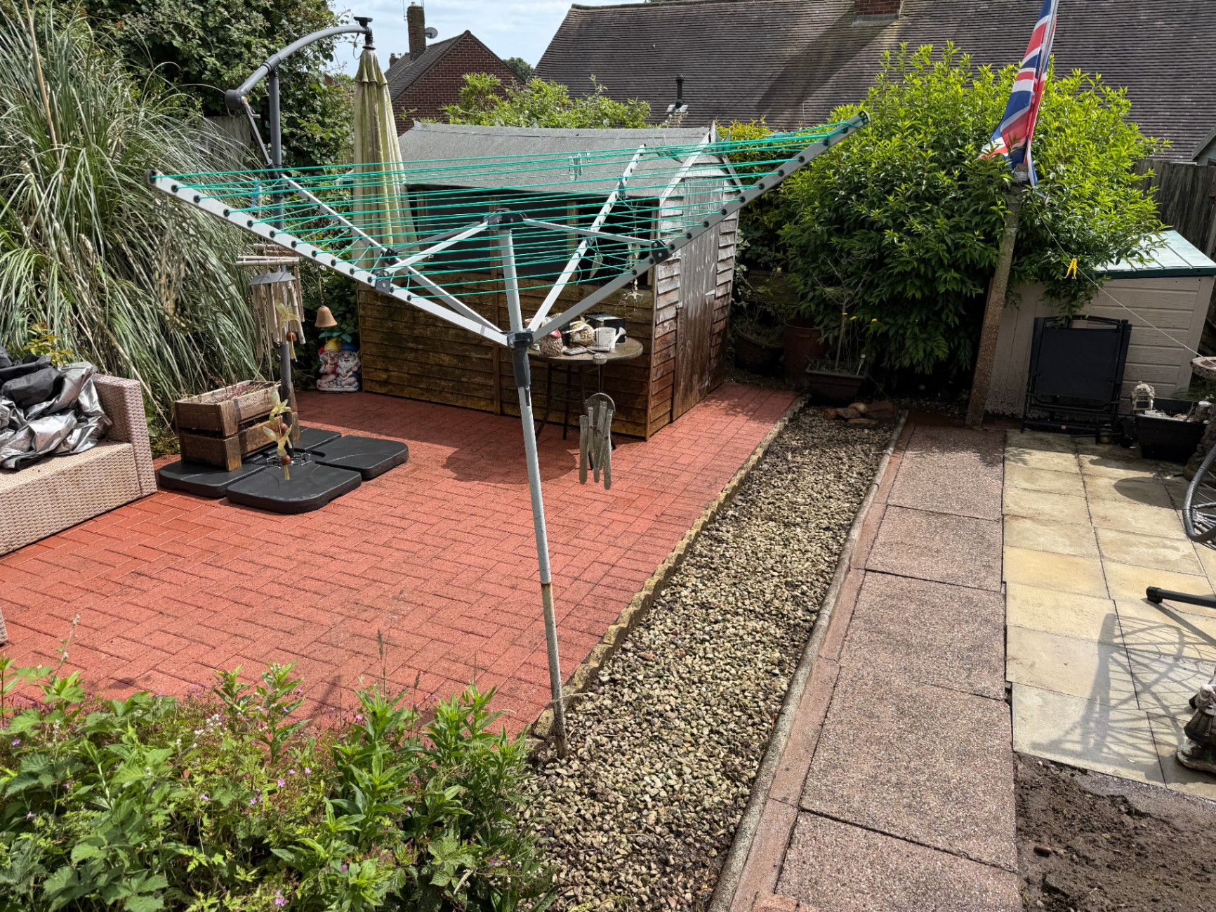 Patio and path after garden clear-up